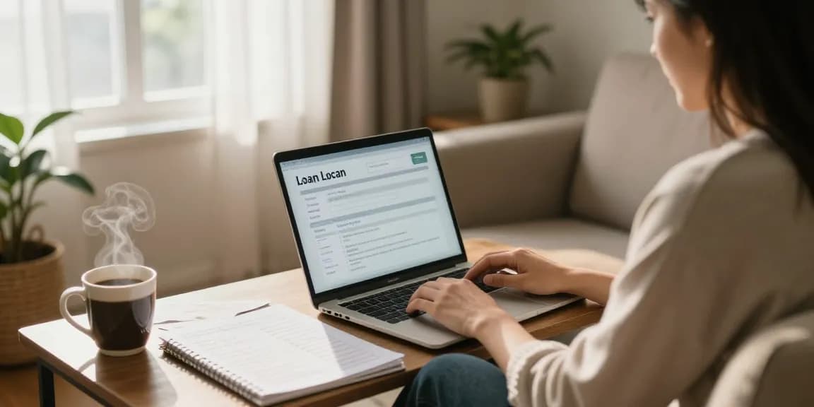 Check eligibility for a $100 loan while relaxing at home with a laptop.