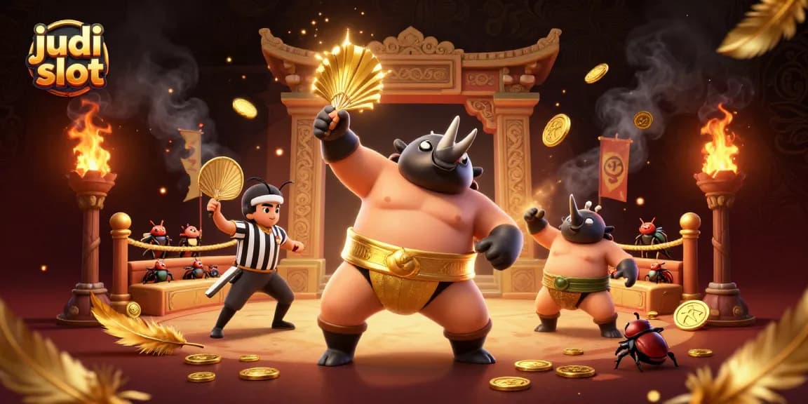 Experience thrilling judi slot gameplay with dynamic character action and vibrant casino elements.