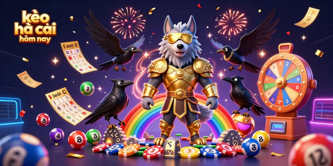Experience kèo nhà cái hôm nay with Odin and ravens in a vibrant, celebratory casino scene.