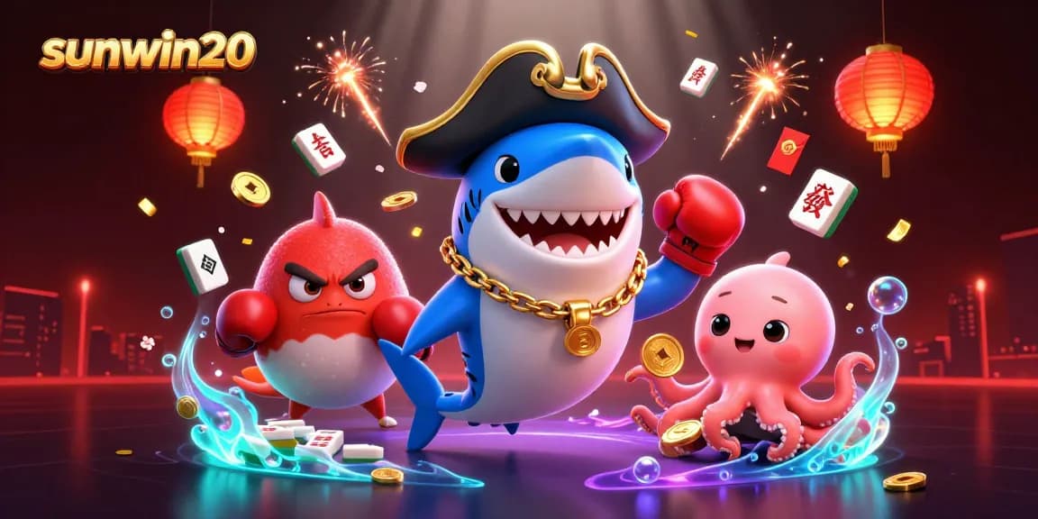 Experience exciting gameplay with sunwin20 in a vibrant 3D casino scene featuring playful pirate characters.