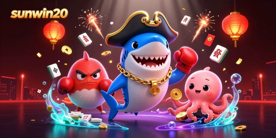Experience exciting gameplay with sunwin20 in a vibrant 3D casino scene featuring playful pirate characters.