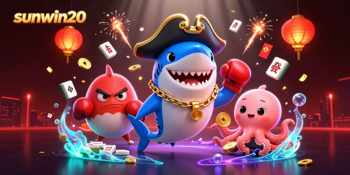 Experience exciting gameplay with sunwin20 in a vibrant 3D casino scene featuring playful pirate characters.