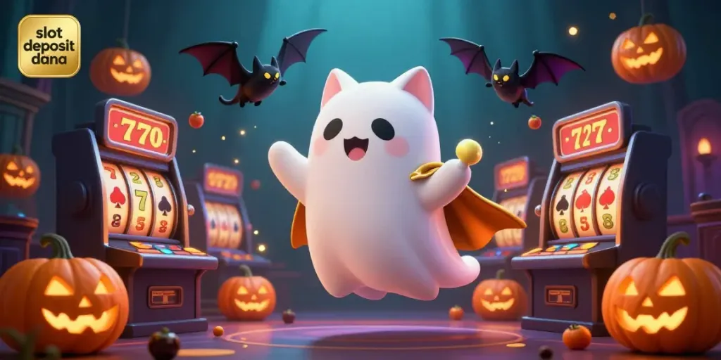 Engage in thrilling gameplay at slot deposit dana with animated casino characters and vibrant slot elements.